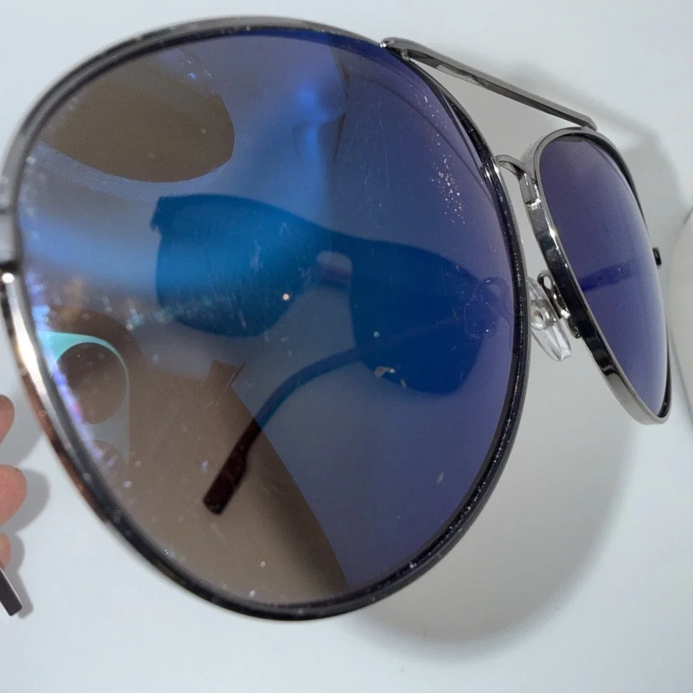 Lot of 2 pairs Authentic Chaps x Foster Grant Sunglasses- Silver & Black Aviator